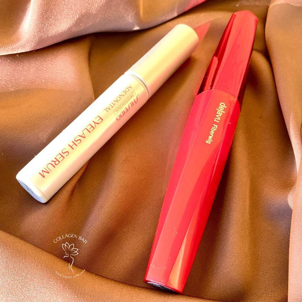 Сироватка для вій Shiseido Adenovital Eyelash Serum і туш для вій Dejavu Lash Fiberwig Ultra Long Mascara